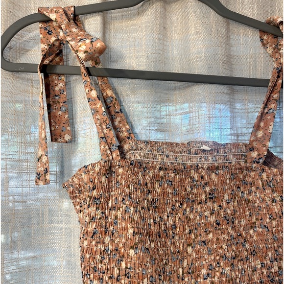 Summer Casual Orange and Cream Floral Strappy Camisole. - Picture 4 of 10